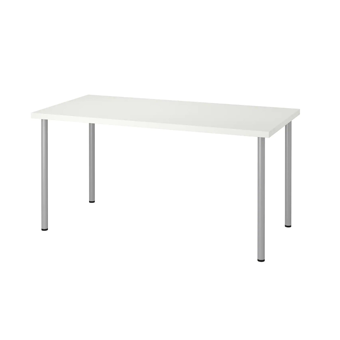 Immagine Tavolo bianco 150x75 cm con gambe color argento